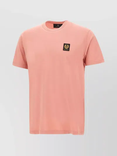 Belstaff Logo-appliqué Cotton T-shirt In Pink