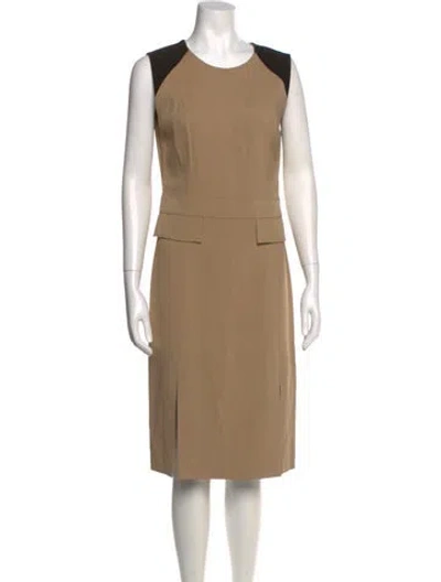 Pre-owned Belstaff Crew Neck Knee-length Dress In Neutral