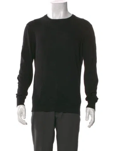 Pre-owned Belstaff Crew Neck Long Sleeve Pullover In Black