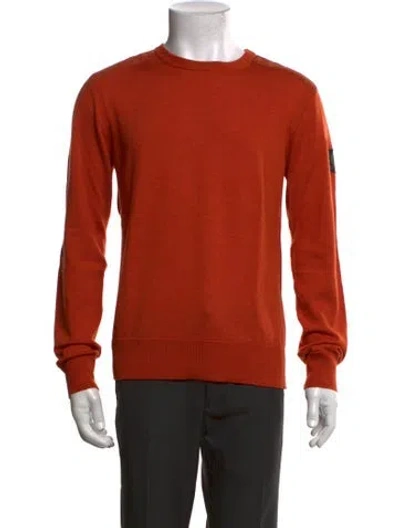 Pre-owned Belstaff Crew Neck Long Sleeve Pullover In Orange