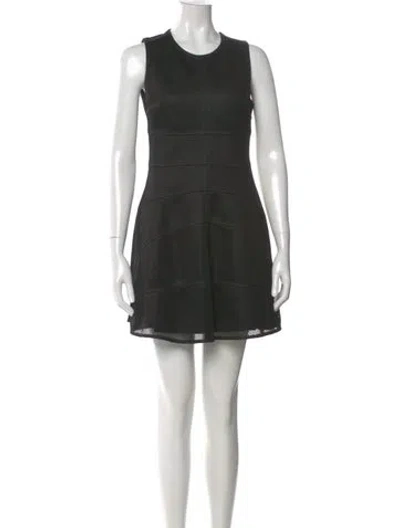 Pre-owned Belstaff Crew Neck Mini Dress In Black