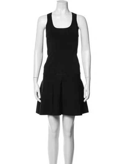 Pre-owned Belstaff Crew Neck Mini Dress In Black