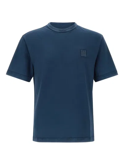 Belstaff Crew-neck Short-sleeve T-shirt In Blue