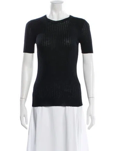 Pre-owned Belstaff Crew Neck Short Sleeve Top In Blue