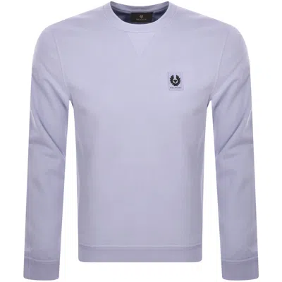Belstaff Crew Neck Sweatshirt Pale Heather In Purple