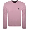 Belstaff Crew Neck Sweatshirt Pink In Pink