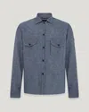 Belstaff Cs60 Overshirt In Chambray