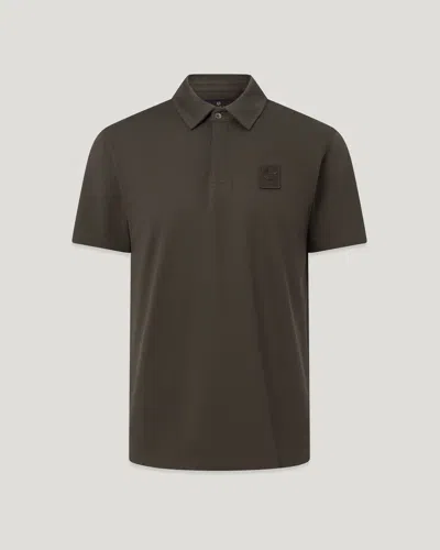 Belstaff Curator Polo Cotton Pique In Green