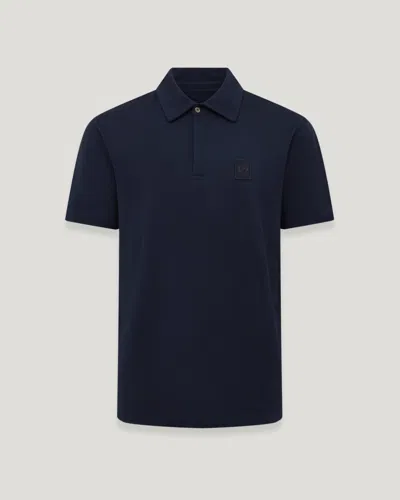 Belstaff Curator Polo Cotton Pique In Black
