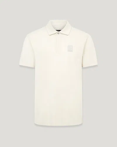 Belstaff Curator Polo Cotton Pique In Silver