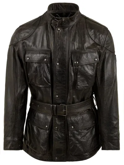 Belstaff Coats Black In Brown