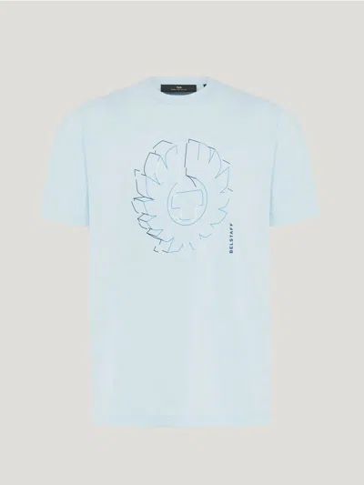 Belstaff Deconstructed Phoenix Graphic T-shirt In Sky Blue