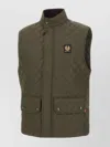 BELSTAFF "DIAMOND" QUILTED VEST WITH CORDUROY COLLAR