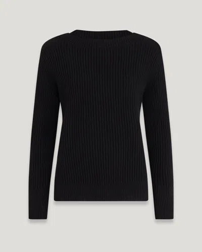 Belstaff Docklands Crewneck Jumper In Black