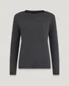 Belstaff Docklands Crewneck Jumper In Dark Grey Melange