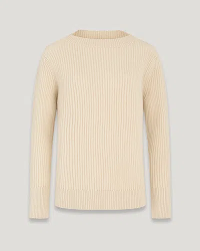 Belstaff Docklands Crewneck Jumper In Rope Beige