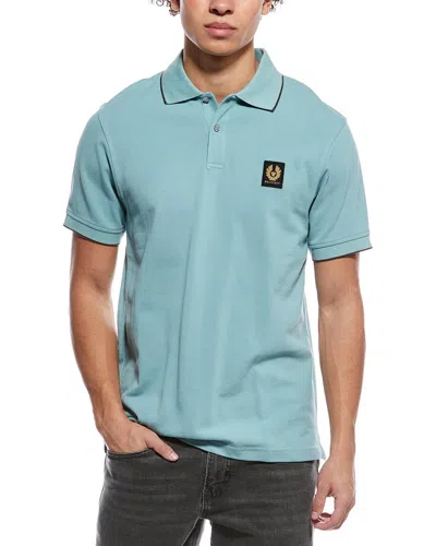 Belstaff Double Tipped Polo Shirt In Blue