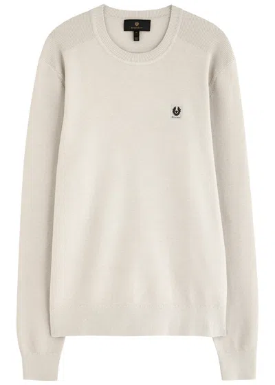 Belstaff Drift Cotton-blend Jumper In Beige