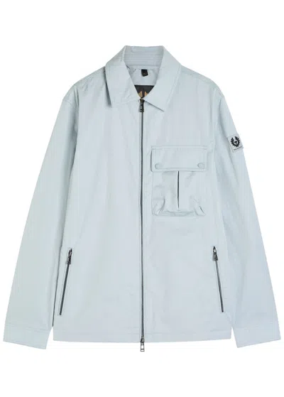 Belstaff Drome Cotton-blend Overshirt In Blue