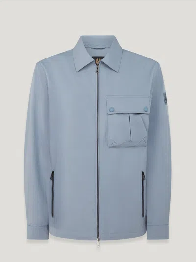 Belstaff Drome Overshirt In Blue Flint
