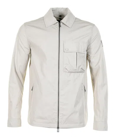 Belstaff Drome Overshirt Cement Grey In White