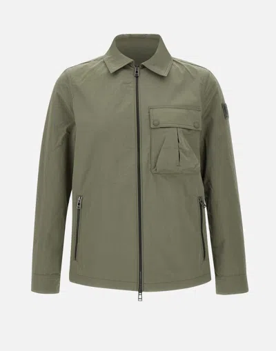 Belstaff Drome Overshirt Green Cotton Blend