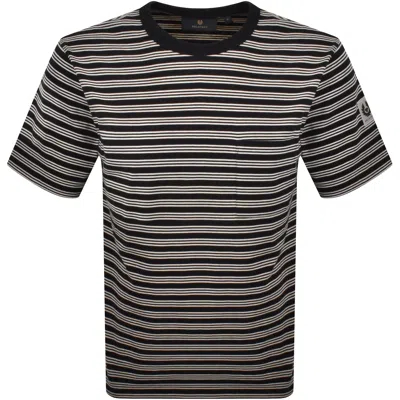 Belstaff Drum Rail Stripe T Shirt Black