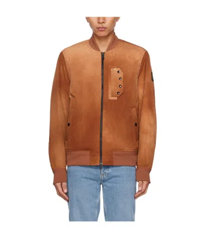 Belstaff Emblem Cotton Suit In Brown