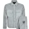 Belstaff Fallgate Corduroy Overshirt Quarry Blue In Blue