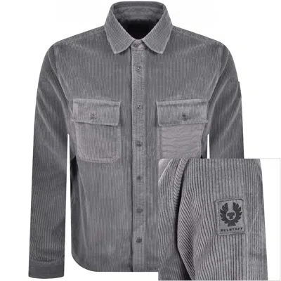 Belstaff Fallgate Corduroy Overshirt Tornado Grey In Gray