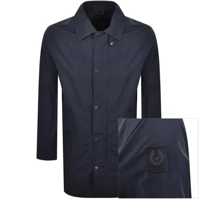 Belstaff Farer Coat Dark Ink Navy In Blue