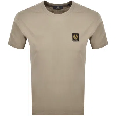 Belstaff Featherweight Logo T Shirt Dark Sand In Brown