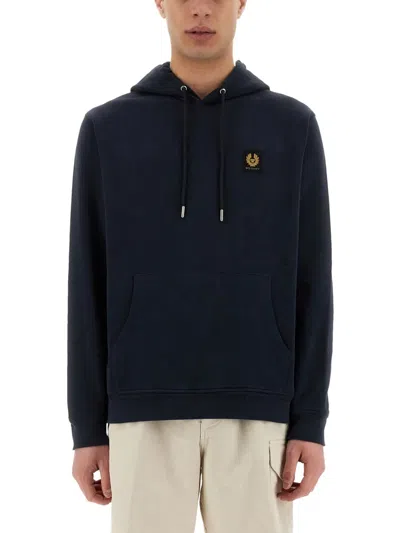 Belstaff Felpa Con Cappuccio In Blue