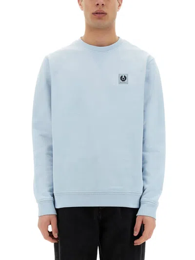 Belstaff Logo Patch Sweatshirt In Baby Blue
