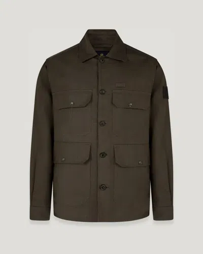 Belstaff Forge Overshirt In Army Olive