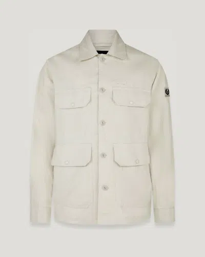 Belstaff Forge Overshirt In Stone Beige