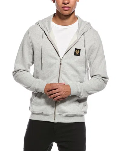 Belstaff Full Zip Sweatshirt In Old Silver Heather