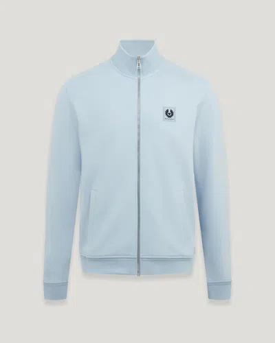 Belstaff Full Zip Sweatshirt In Sky Blue
