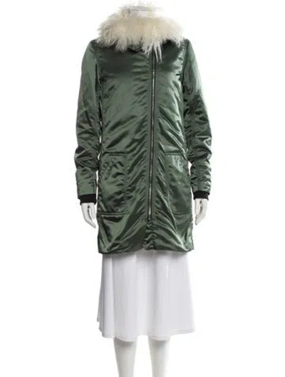 Pre-owned Belstaff Fur Coat In Green