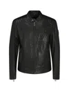 Belstaff Lambskin V Racer Jacket In Black