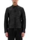 Belstaff Lambskin V Racer Jacket In Black