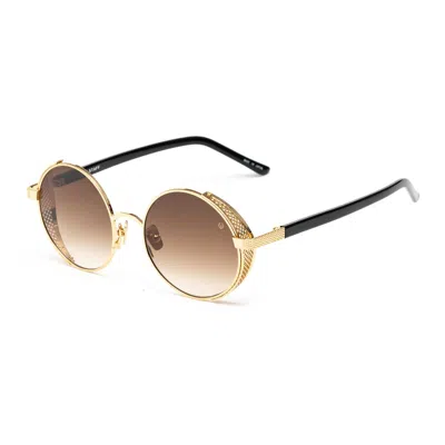 Belstaff Gold Acetate Sunglasses In Blue