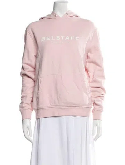 Pre-owned Belstaff Graphic Print Crew Neck Hoodie In Pink