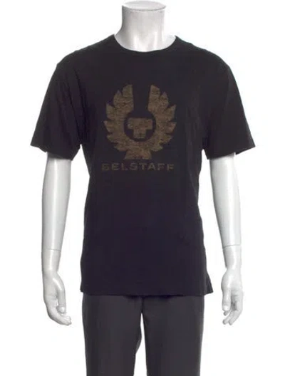 Pre-owned Belstaff Graphic Print Crew Neck T-shirt In Black