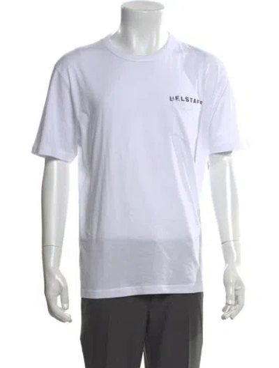 Pre-owned Belstaff Graphic Print Crew Neck T-shirt W/ Tags In White