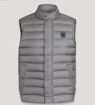 Pre-owned Belstaff Gray Vest In Gray, Quilted Down Nylon