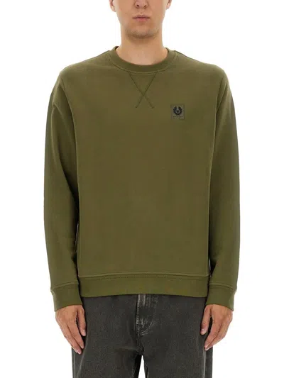 BELSTAFF BELSTAFF GREEN COTTON SWEATSHIRTS