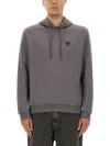 Belstaff Hooded Sweater Drawstring Kangaroo Pocket In Gray