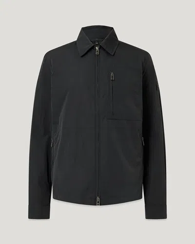 Belstaff Grid Mens Overshirt In Black