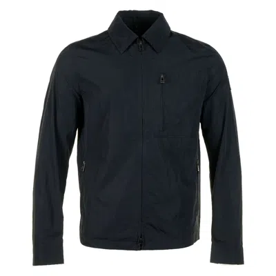 Belstaff Grid Overshirt Black In Blue